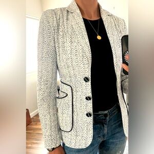 Navy blue & White blazer